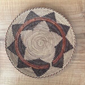 Southwestern Coiled Wall Basket – Navajo-Inspired Wedding Design (12”)